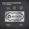 Avery Recycle and Trash Stickers, Metallic Recycle and Trash Signs for Bins, Containers, Trash Cans and Walls, Waterproof, UV Resistant, Preprinted, 2" x 3-3/4", 8 Total